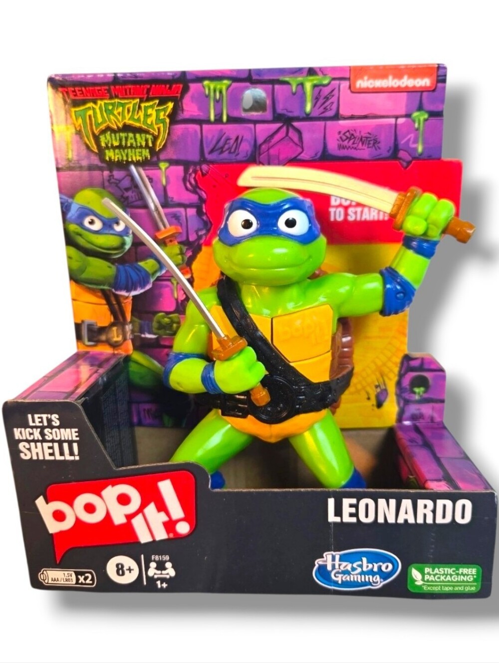 Bop It! Teenage Mutant Ninja Turtles Leonardo Edition Game Nickelodeon TMNT